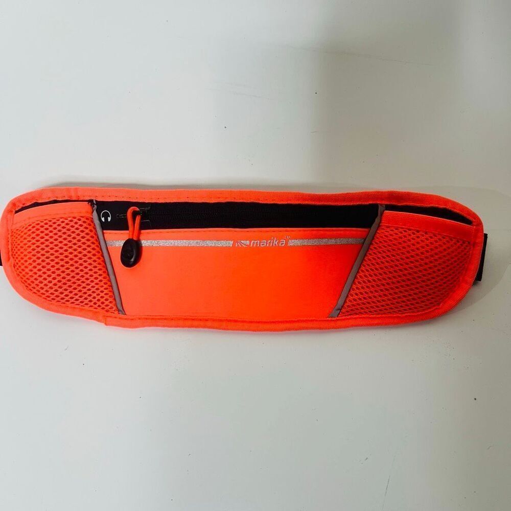 Marika Neon Orange Running Belt Exc Cond Adjustable Waist Belt